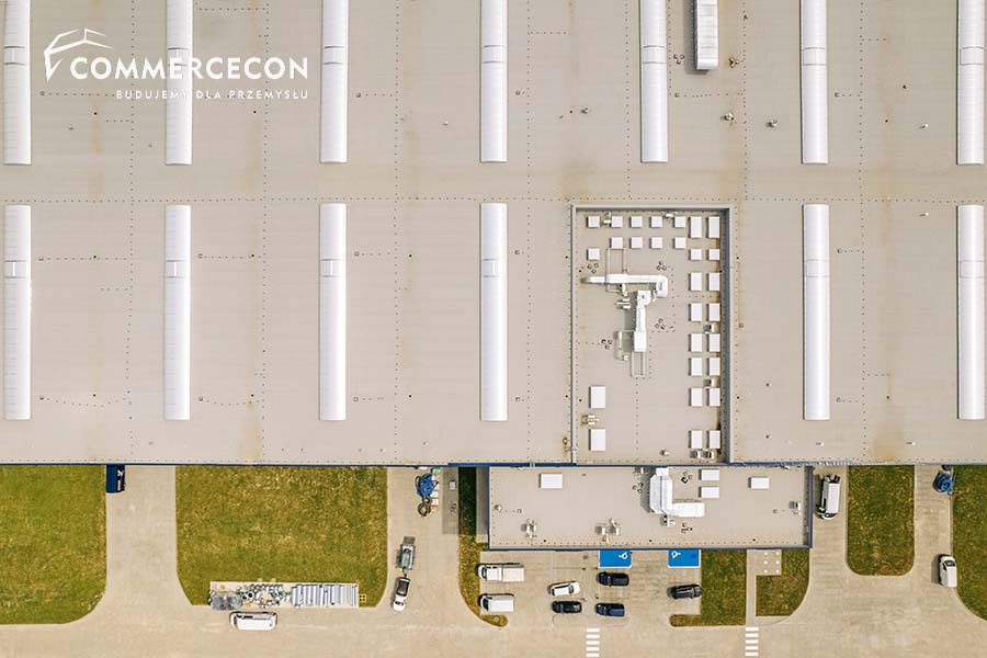 Dach hali przemysłowej